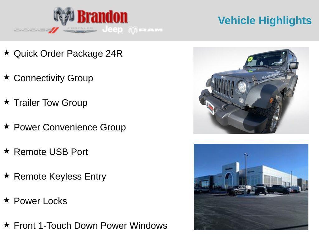 used 2017 Jeep Wrangler car, priced at $20,246