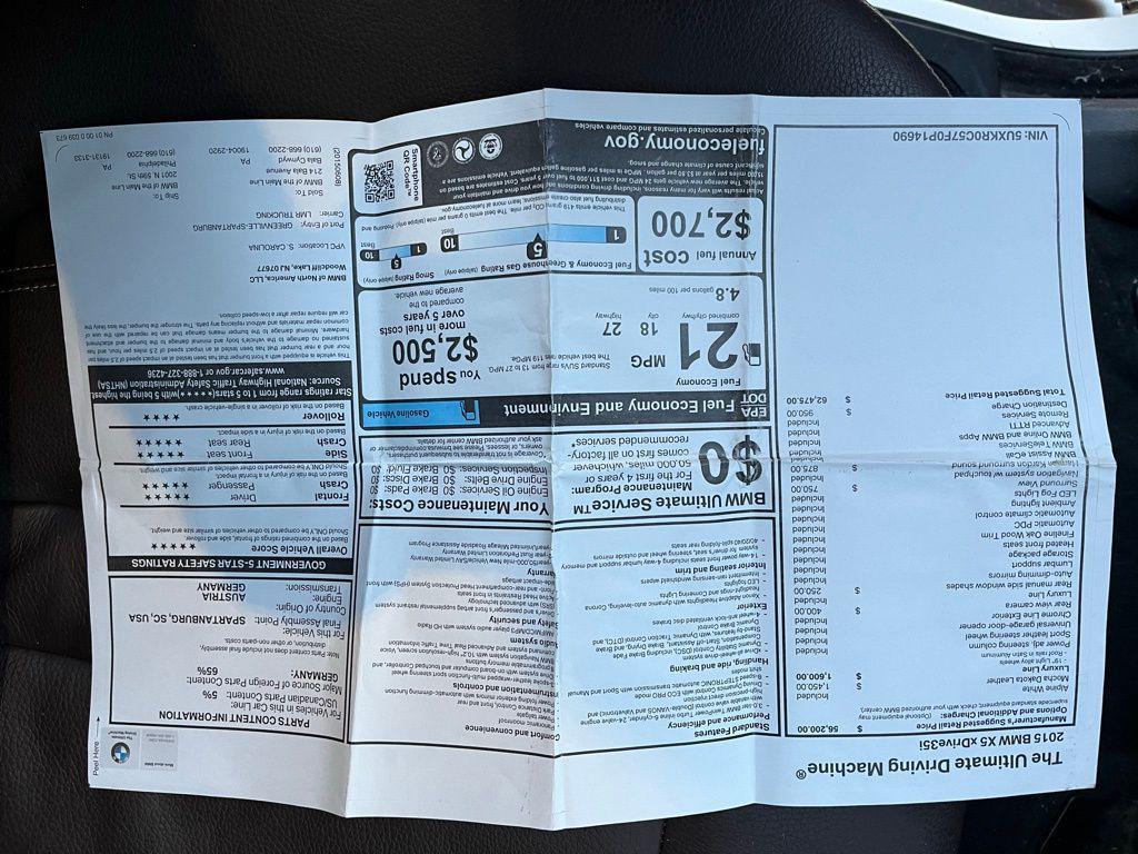 used 2015 BMW X5 car, priced at $13,826