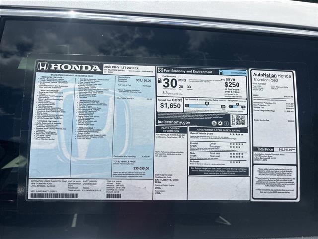 new 2026 Honda CR-V car, priced at $35,671