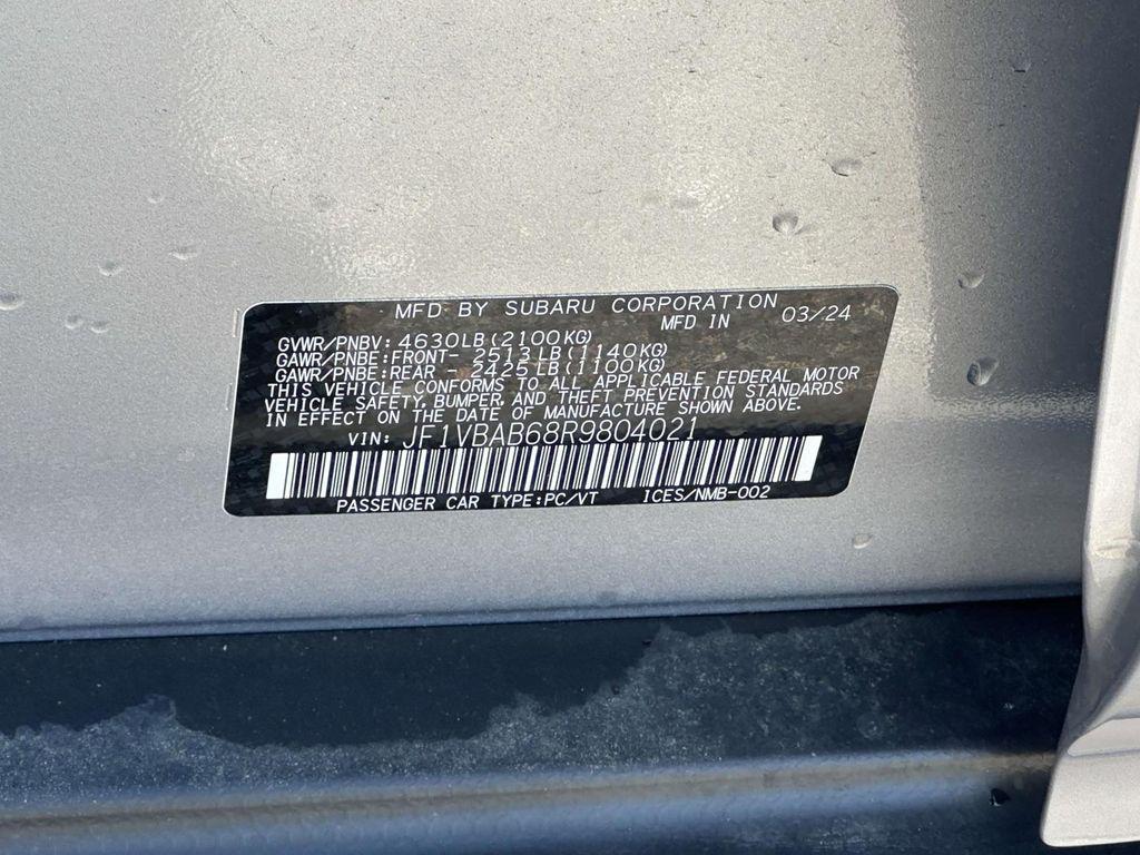 used 2024 Subaru WRX car, priced at $29,895