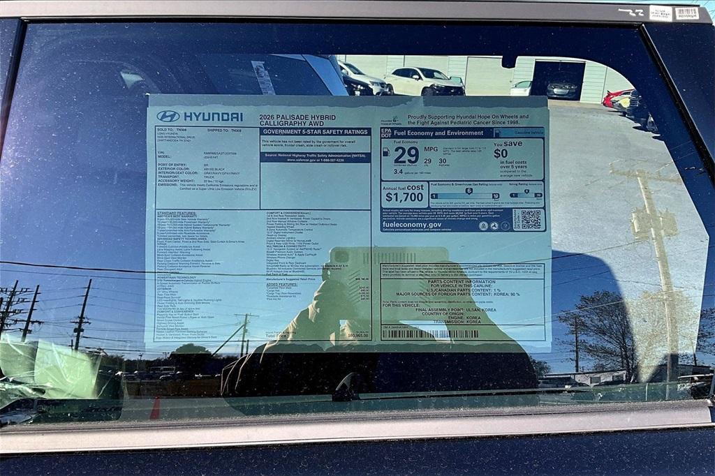 new 2026 Hyundai Palisade Hybrid car, priced at $59,965