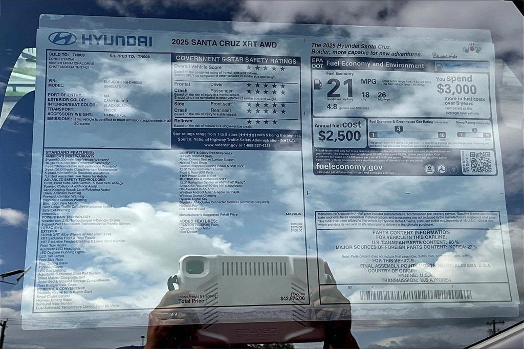 new 2025 Hyundai SANTA CRUZ car, priced at $38,266