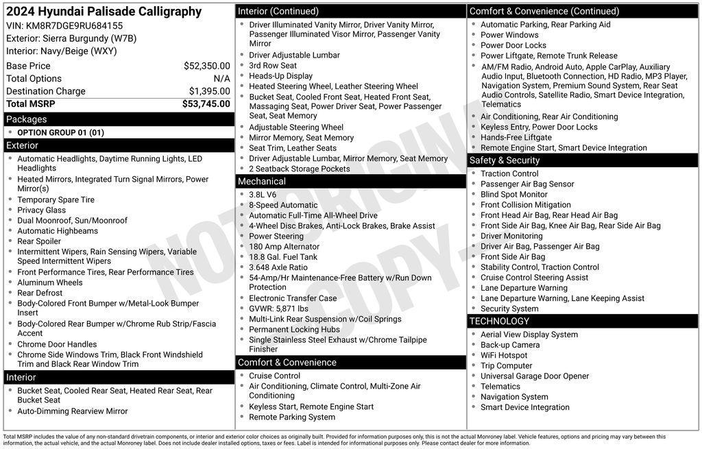 used 2024 Hyundai Palisade car, priced at $39,989