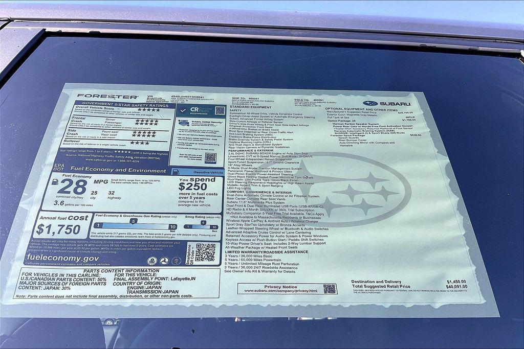 new 2026 Subaru Forester car, priced at $37,319