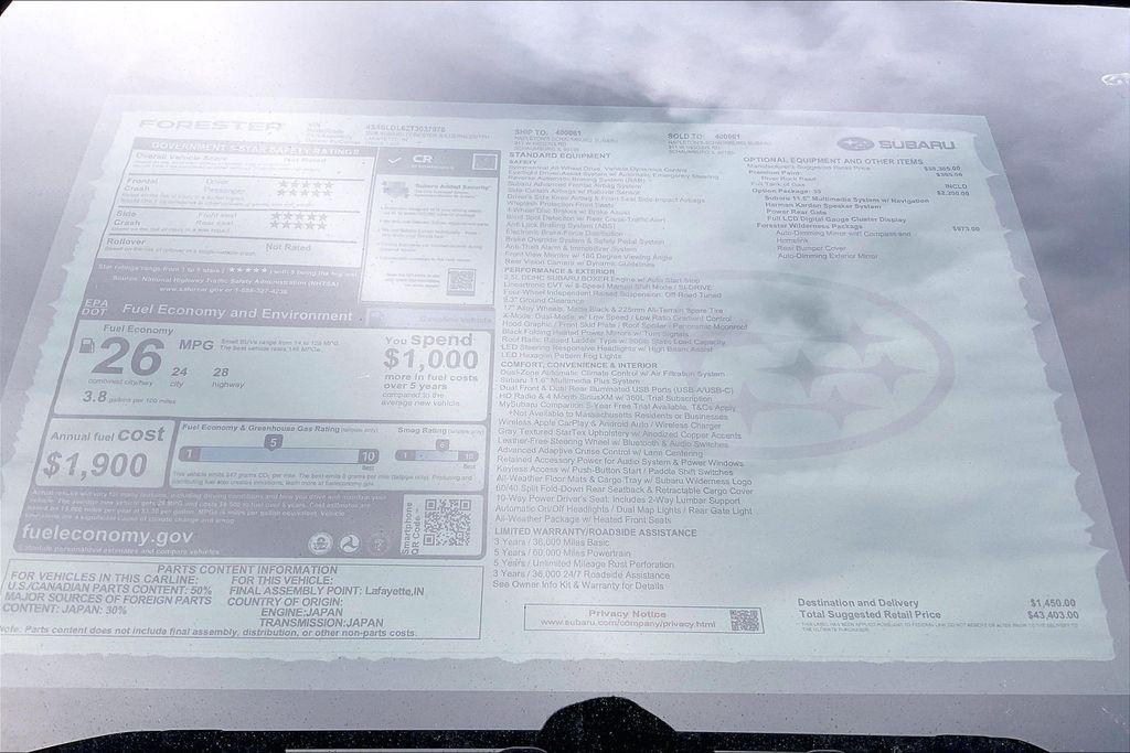 new 2026 Subaru Forester car, priced at $43,403