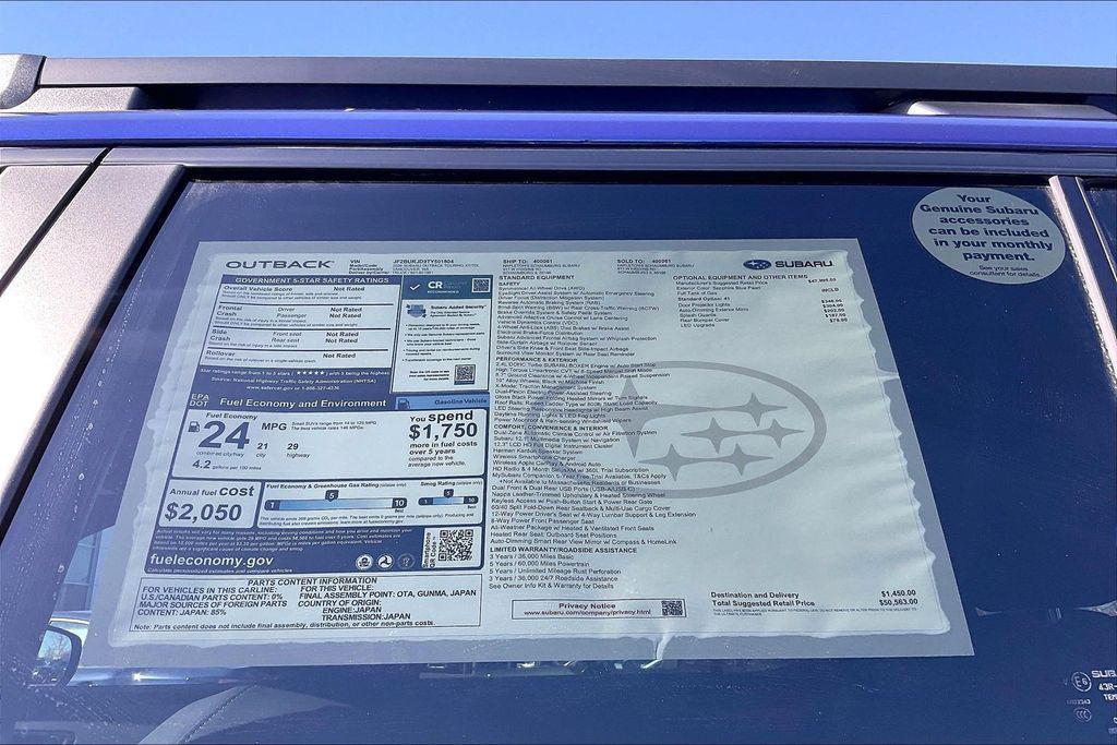new 2026 Subaru Outback car, priced at $46,939