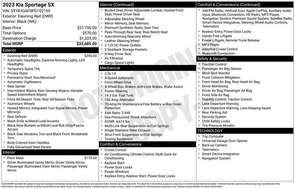used 2023 Kia Sportage car, priced at $21,827