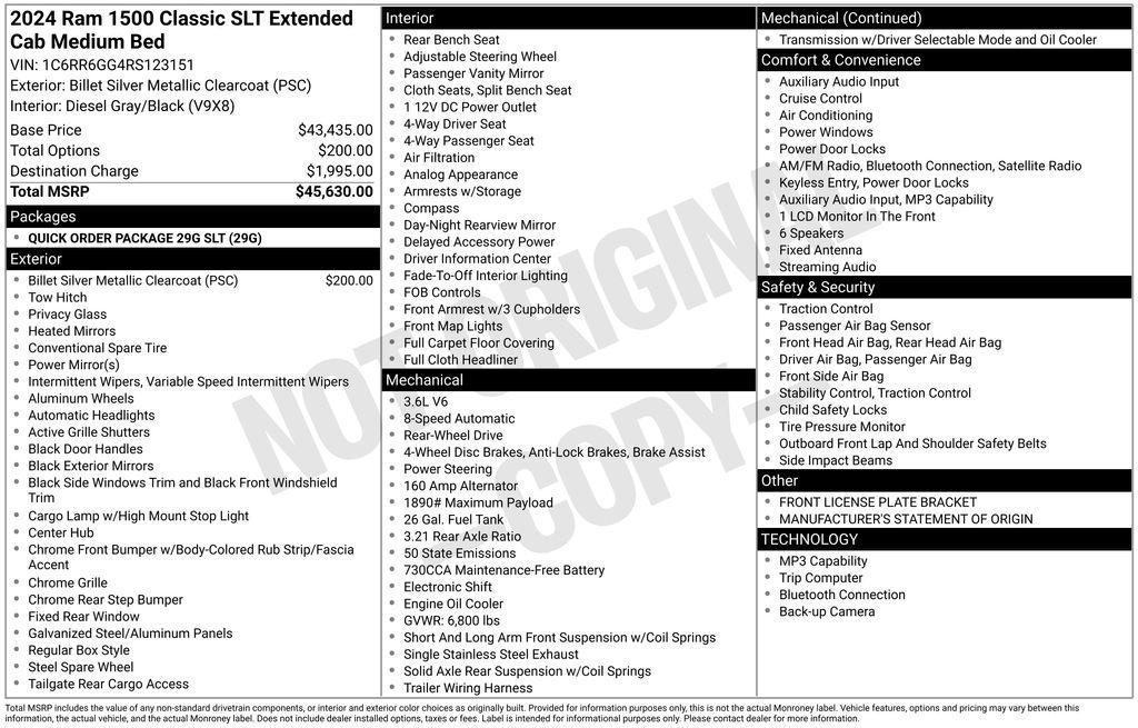 used 2024 Ram 1500 Classic car, priced at $21,454