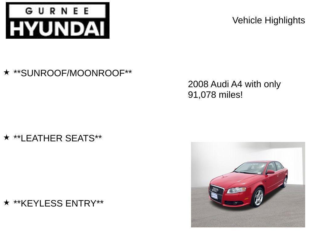 used 2008 Audi A4 car, priced at $6,299