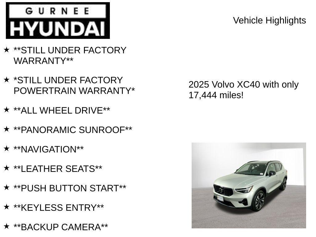 used 2025 Volvo XC40 car, priced at $29,495