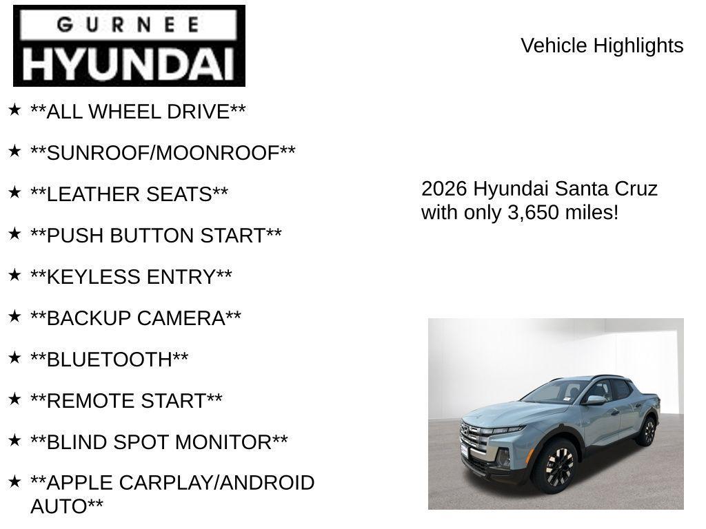 used 2026 Hyundai SANTA CRUZ car, priced at $33,299