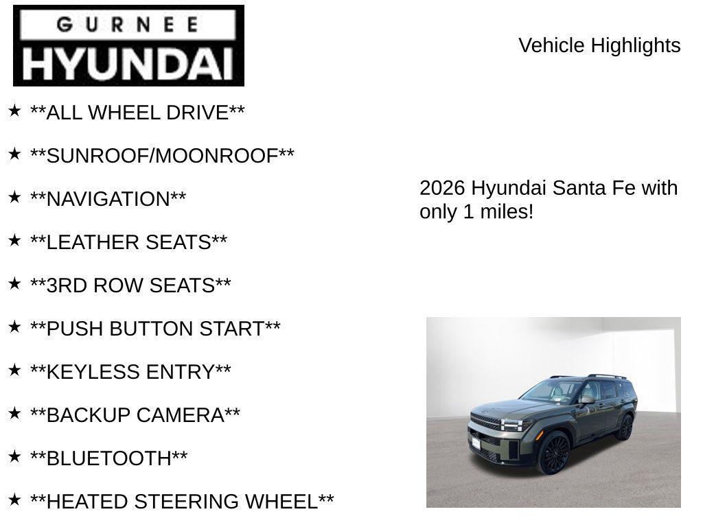 new 2026 Hyundai Santa Fe car, priced at $47,332