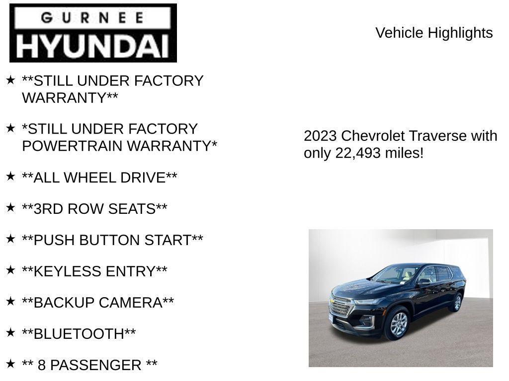 used 2023 Chevrolet Traverse car, priced at $27,834