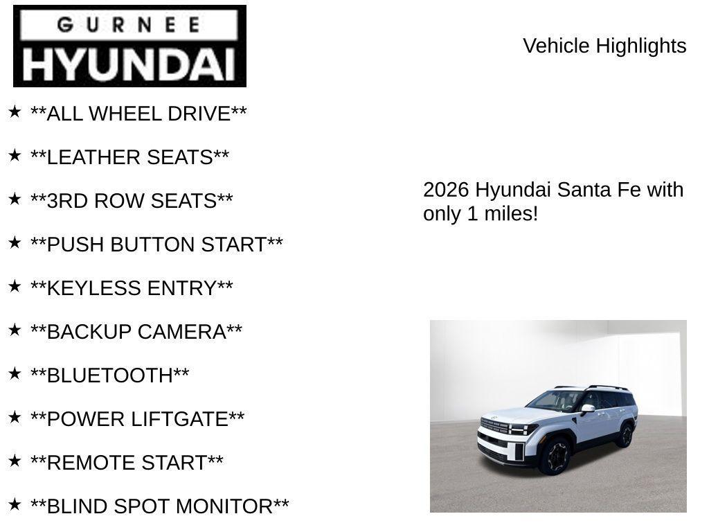 new 2026 Hyundai Santa Fe car, priced at $38,376