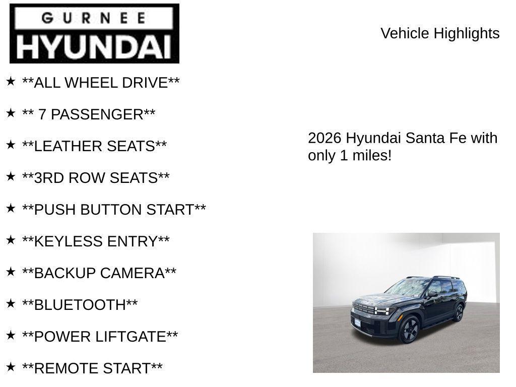 new 2026 Hyundai SANTA FE HEV car, priced at $39,502