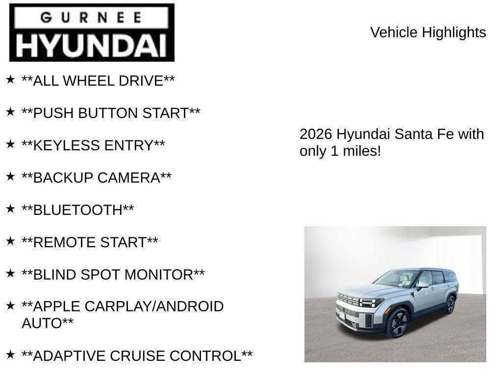 new 2026 Hyundai SANTA FE HEV car, priced at $36,642