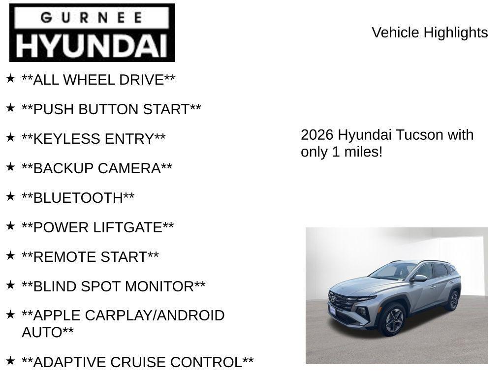 new 2026 Hyundai Tucson car, priced at $30,582