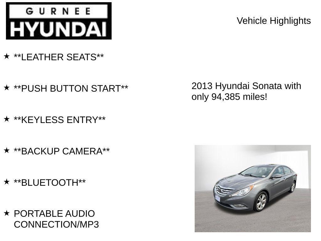 used 2013 Hyundai Sonata car, priced at $7,999