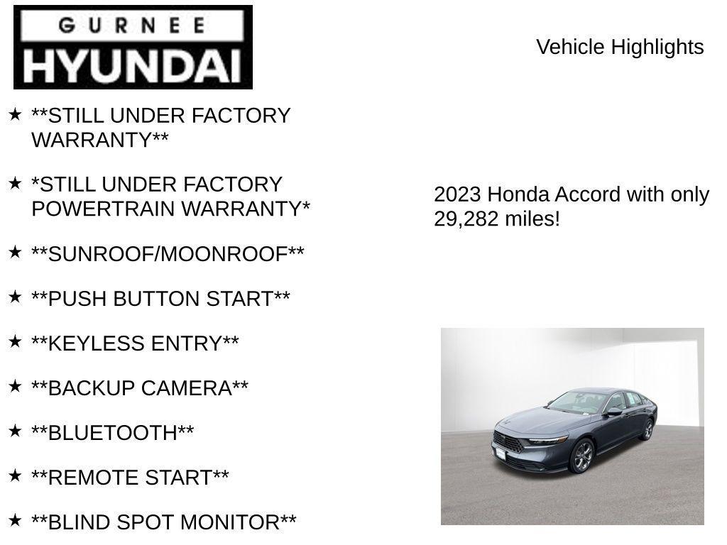 used 2023 Honda Accord car, priced at $24,607
