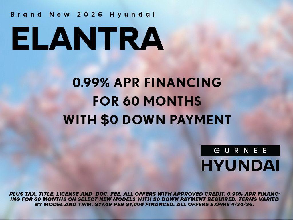 new 2026 Hyundai Elantra car, priced at $26,135