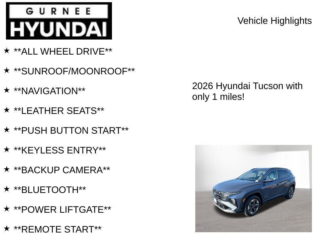 new 2026 Hyundai Tucson car, priced at $33,443