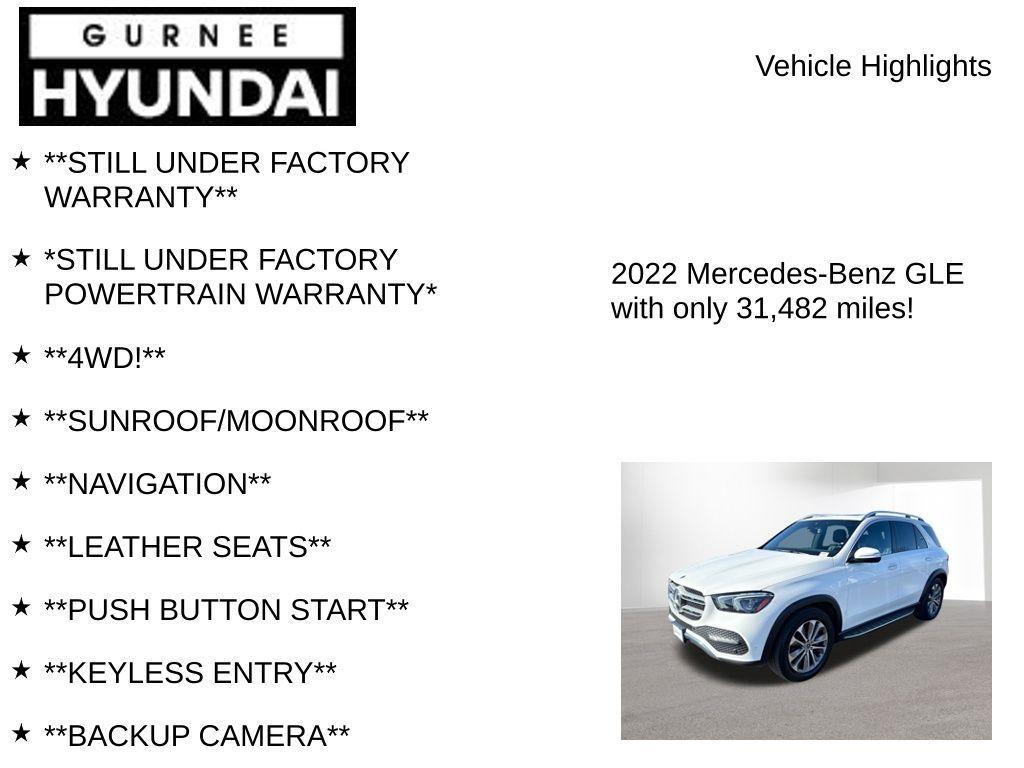 used 2022 Mercedes-Benz GLE 350 car, priced at $42,499