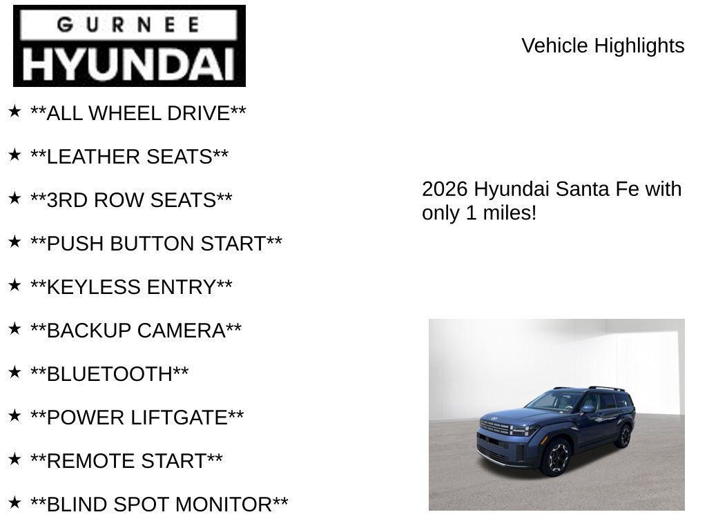 new 2026 Hyundai Santa Fe car, priced at $37,545