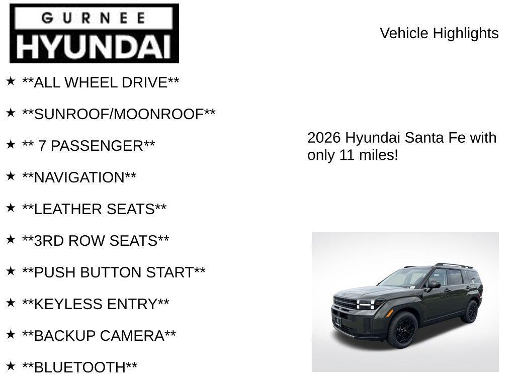 new 2026 Hyundai Santa Fe car, priced at $40,055