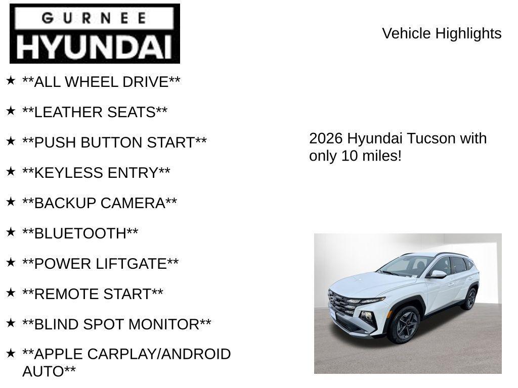 new 2026 Hyundai TUCSON Hybrid car, priced at $36,404