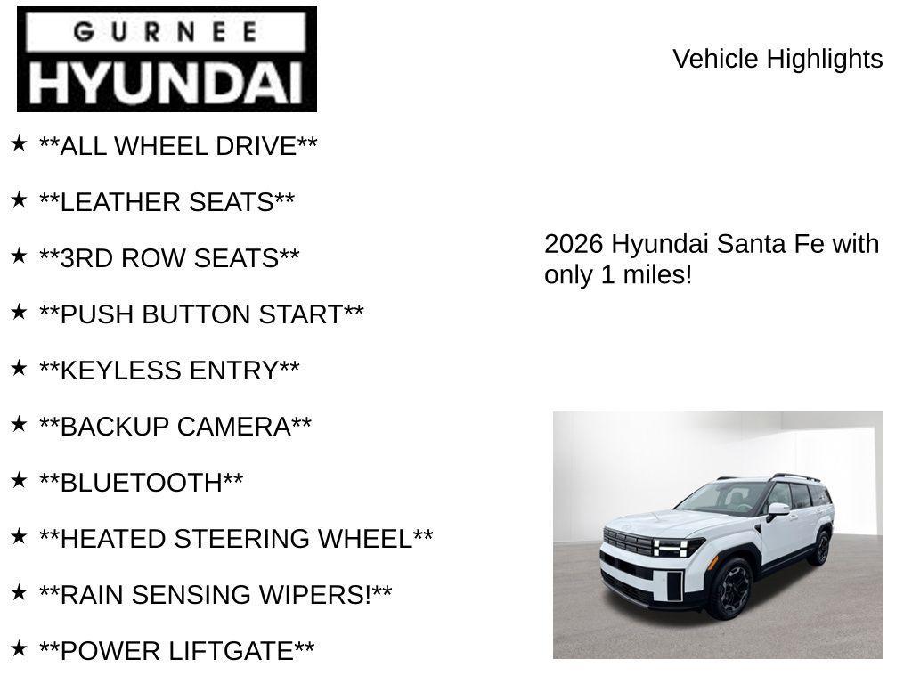 new 2026 Hyundai Santa Fe car, priced at $40,427