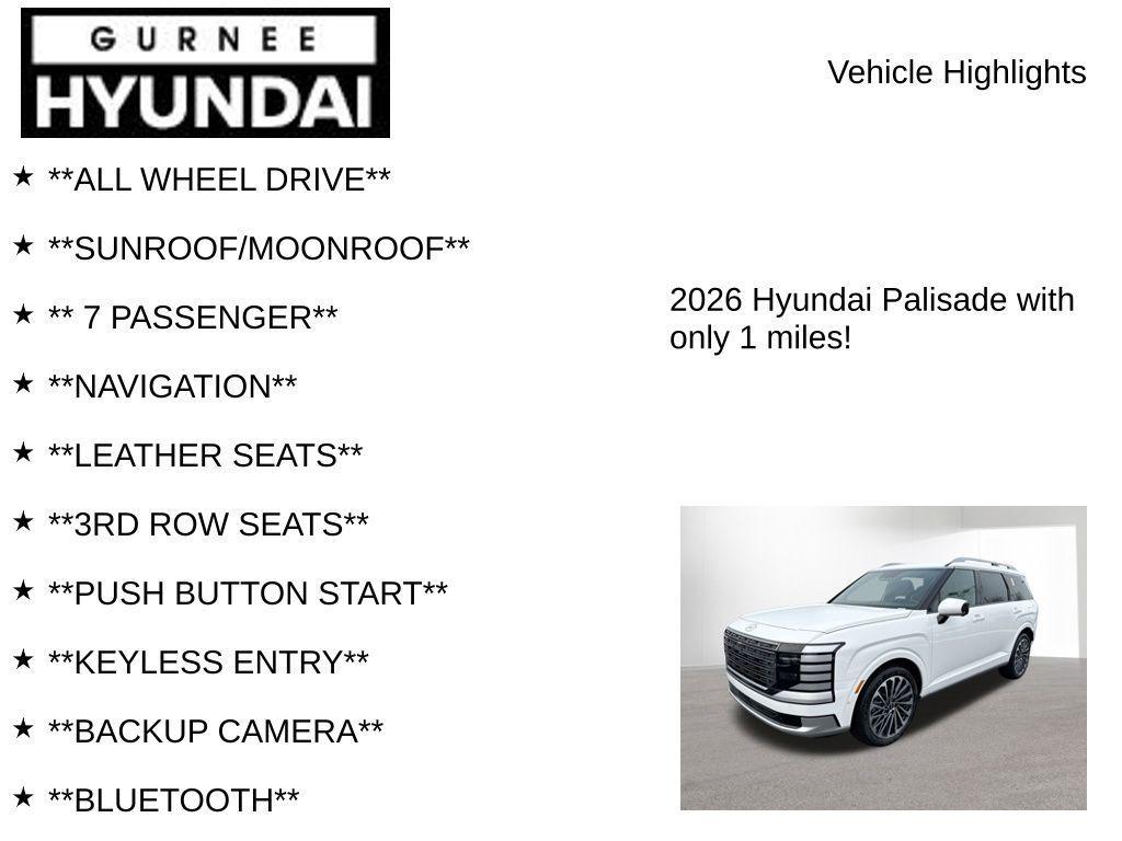 new 2026 Hyundai Palisade car, priced at $57,162
