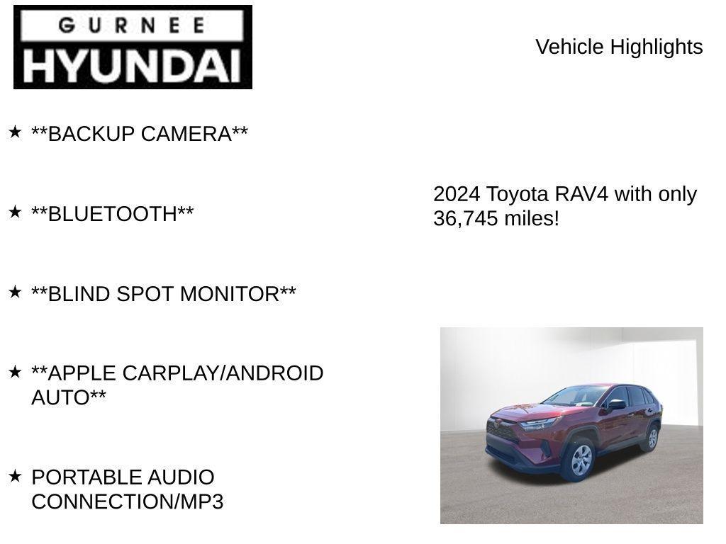 used 2024 Toyota RAV4 car, priced at $24,195