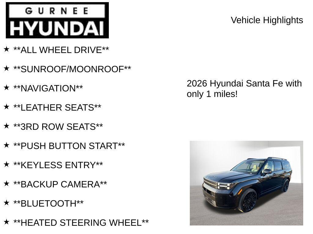 new 2026 Hyundai Santa Fe car, priced at $46,629