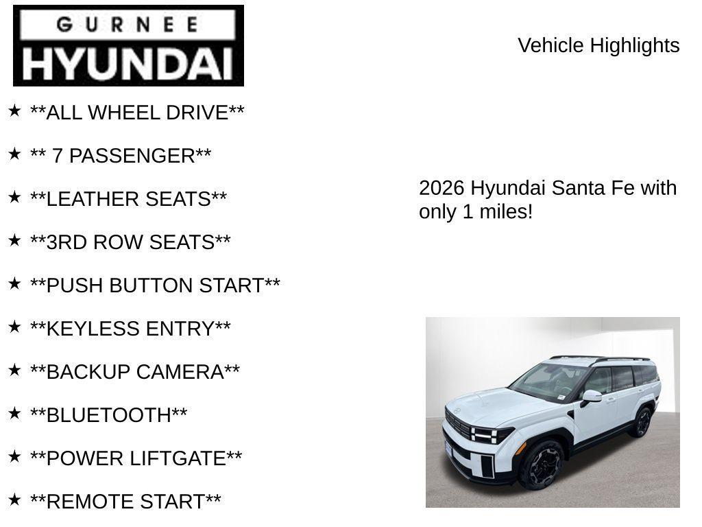 new 2026 Hyundai Santa Fe car, priced at $40,660