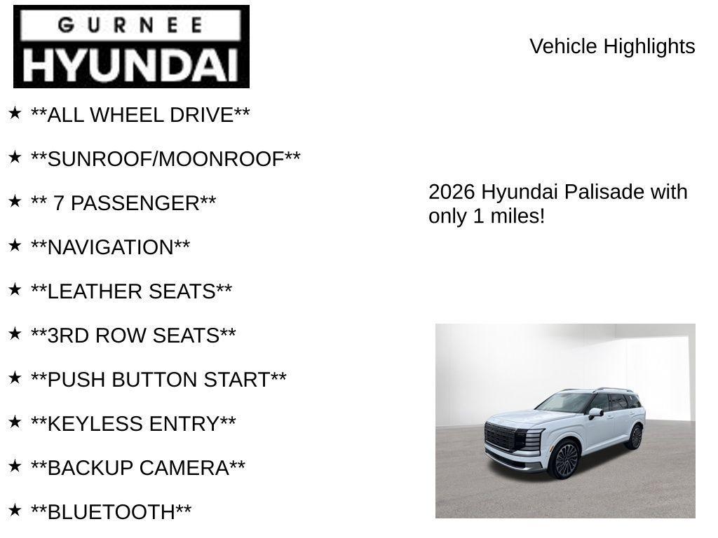 new 2026 Hyundai Palisade Hybrid car, priced at $59,884