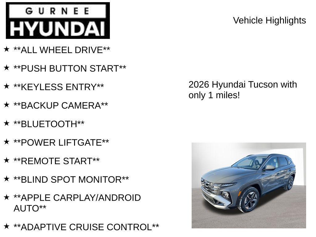 new 2026 Hyundai Tucson car, priced at $30,832