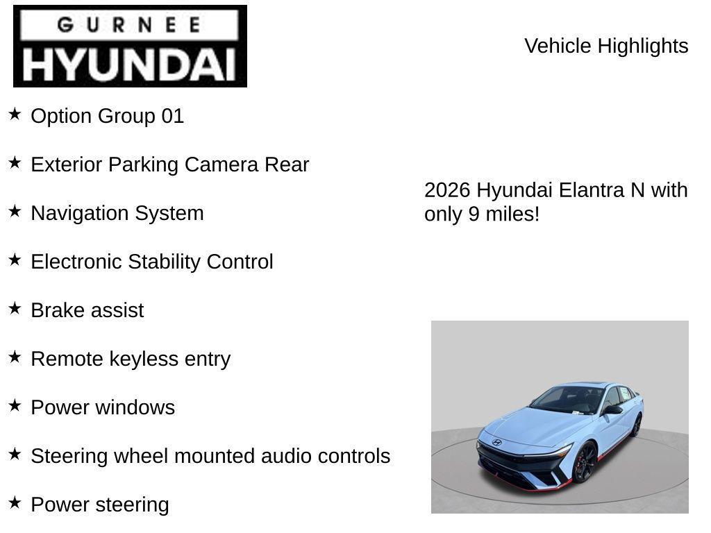 new 2026 Hyundai ELANTRA N car, priced at $37,456