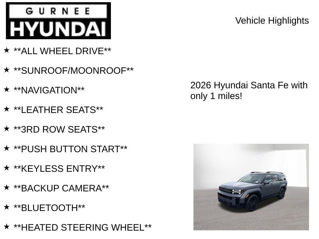 new 2026 Hyundai SANTA FE HEV car, priced at $50,121