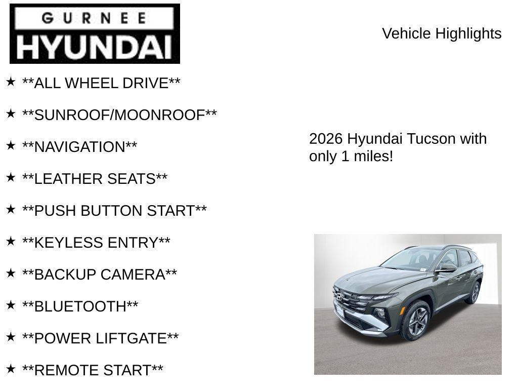 new 2026 Hyundai Tucson car, priced at $33,759