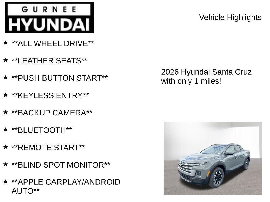 new 2026 Hyundai SANTA CRUZ car, priced at $33,815