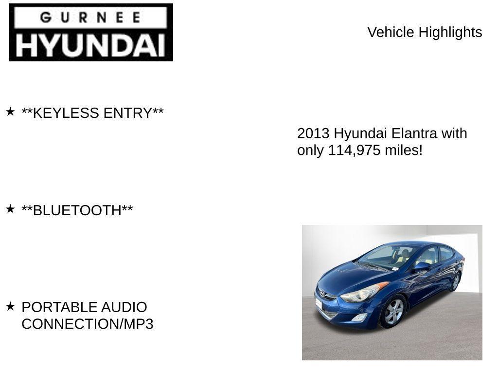 used 2013 Hyundai Elantra car, priced at $6,038