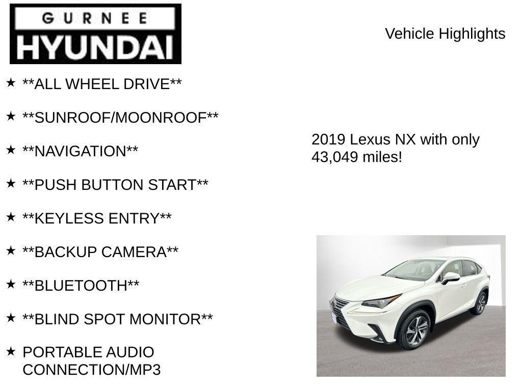 used 2019 Lexus NX 300 car, priced at $25,292