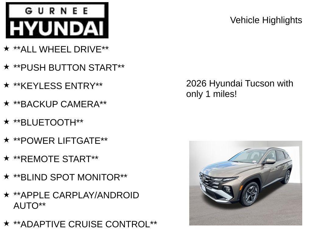 new 2026 Hyundai TUCSON Hybrid car, priced at $35,312