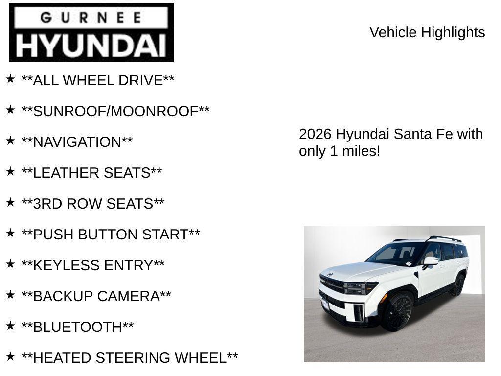 new 2026 Hyundai Santa Fe car, priced at $46,771