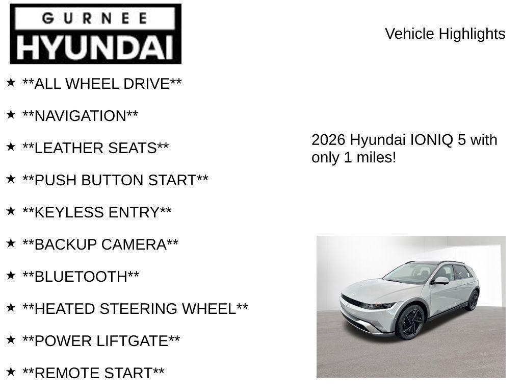 new 2026 Hyundai IONIQ 5 car, priced at $49,996