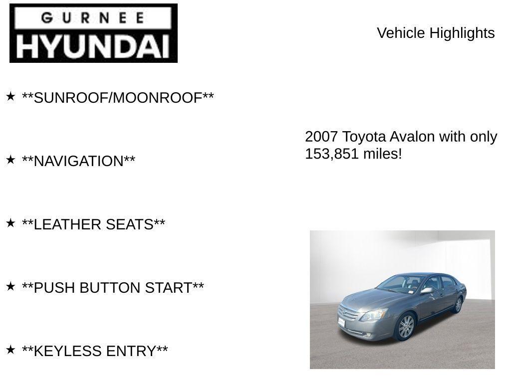 used 2007 Toyota Avalon car, priced at $6,499