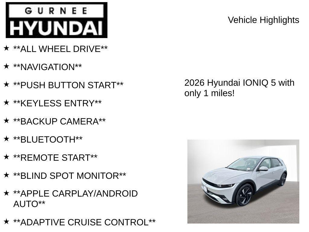 new 2026 Hyundai IONIQ 5 car, priced at $37,271