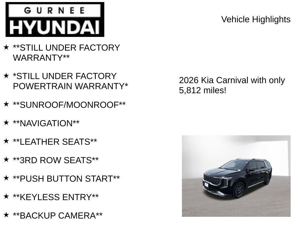 used 2026 Kia Carnival car, priced at $43,945