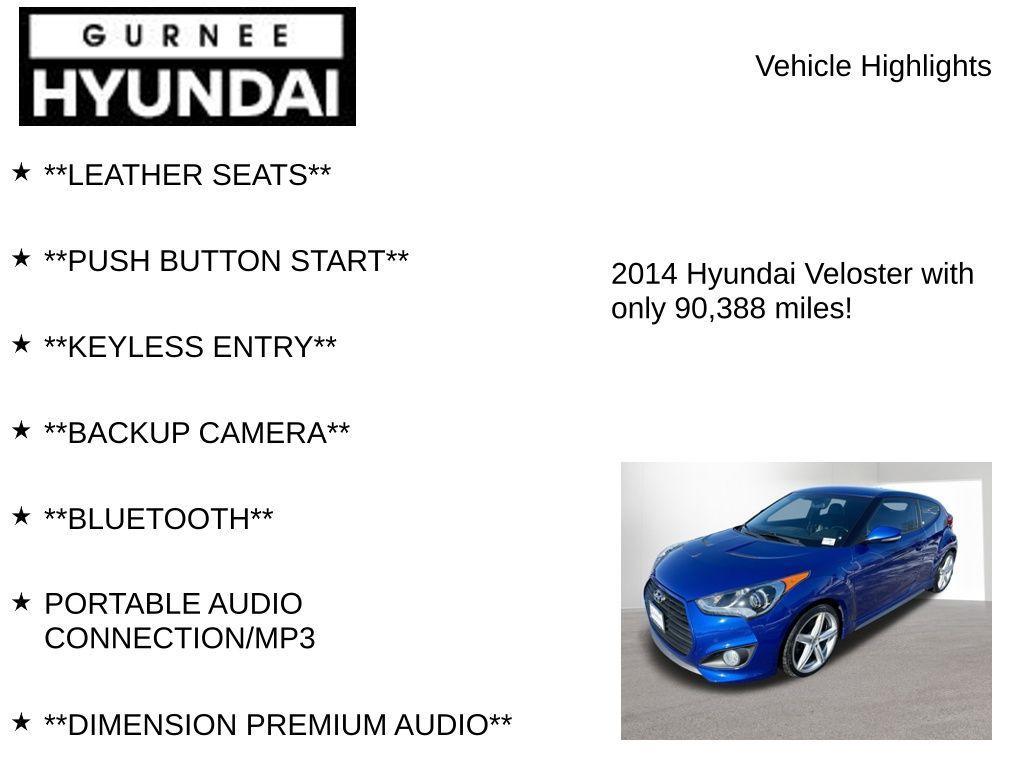 used 2014 Hyundai Veloster car, priced at $9,599