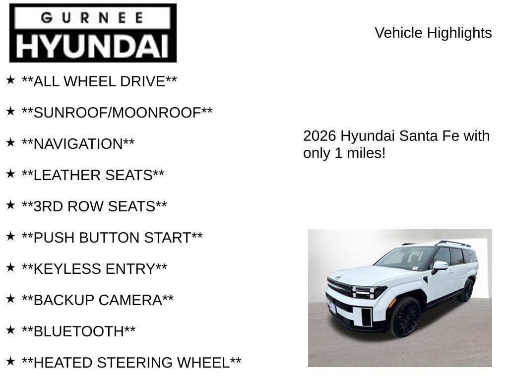 new 2026 Hyundai Santa Fe car, priced at $47,814